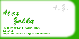 alex zalka business card